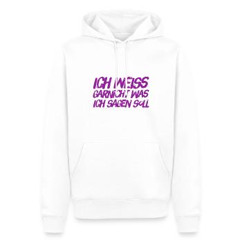 mir fehlen die Worte - Männer Premium Bio Hoodie - Weiß - Vorne - Nico (187cm)