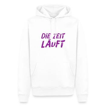 ich schau auf die Uhr - Männer Premium Bio Hoodie - Weiß - Vorne - Nico (187cm)