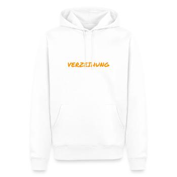Verzeihung - Männer Premium Bio Hoodie - Weiß - Vorne - Nico (187cm)