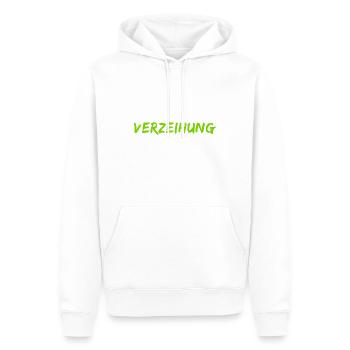 bitte vergib mir - Männer Premium Bio Hoodie - Weiß - Vorne - Nico (187cm)