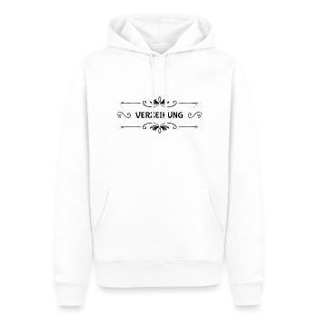 mit der Bitte um Vergebung - Männer Premium Bio Hoodie - Weiß - Vorne - Nico (187cm)