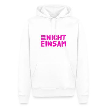 nie wieder einsam - Männer Premium Bio Hoodie - Weiß - Vorne - Nico (187cm)
