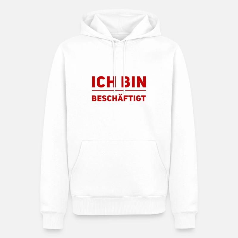 jede Menge zu tun - Männer Premium Bio Hoodie - Weiß