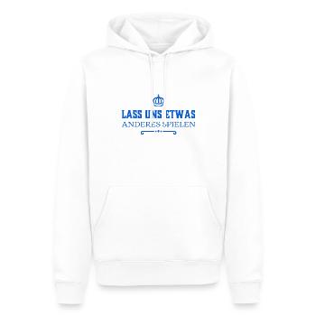 das Spiel macht keinen Spaß - Männer Premium Bio Hoodie - Weiß - Vorne - Nico (187cm)