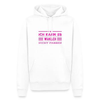 ich kann es nicht glauben - Männer Premium Bio Hoodie - Weiß - Vorne - Nico (187cm)