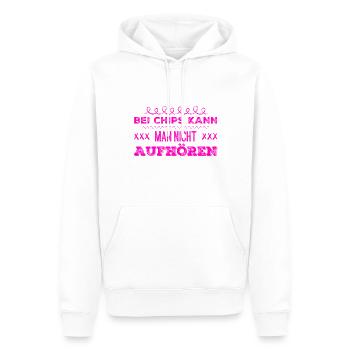 Chips müssen sein - Männer Premium Bio Hoodie - Weiß - Vorne - Nico (187cm)