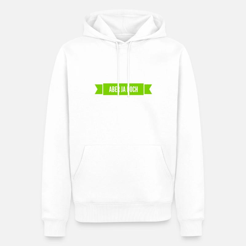 ich bin dafür - Männer Premium Bio Hoodie - Weiß
