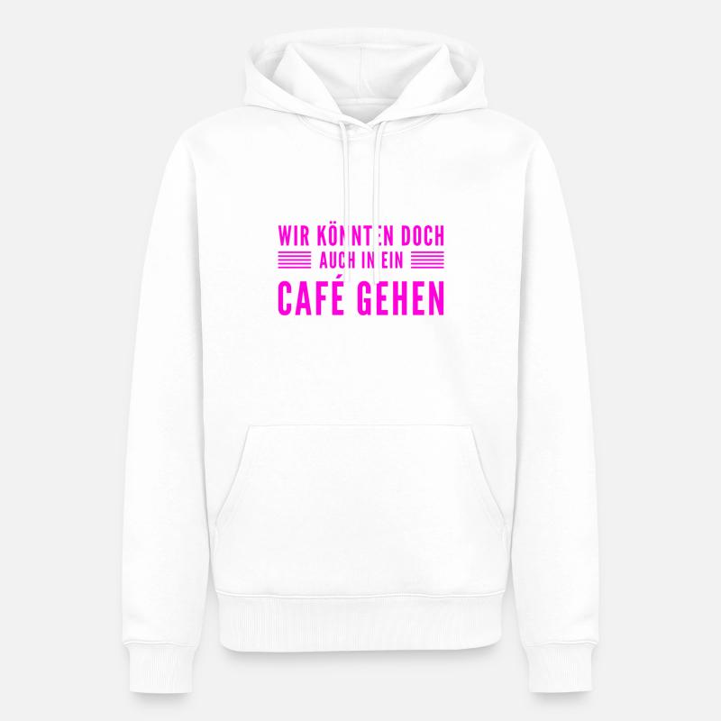 ich möchte dich besser kennenlernen - Männer Premium Bio Hoodie - Weiß