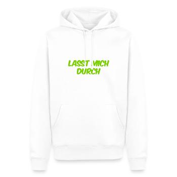 macht Platz - Männer Premium Bio Hoodie - Weiß - Vorne - Nico (187cm)
