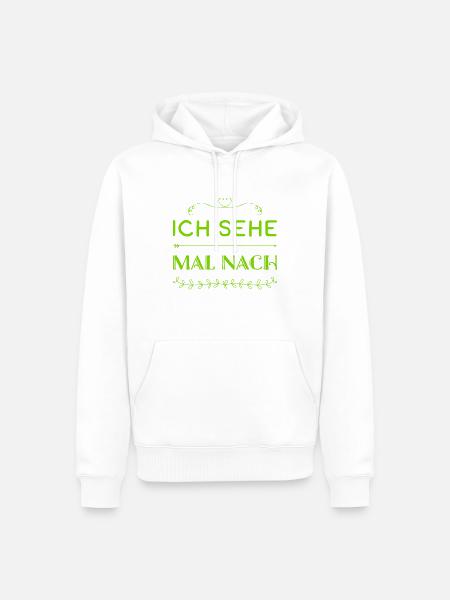 ich werfe einen Blick drauf - Männer Premium Bio Hoodie - Weiß