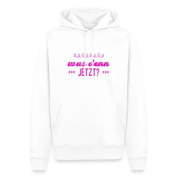 und jetzt? - Männer Premium Bio Hoodie - Weiß - Vorne - Nico (187cm)
