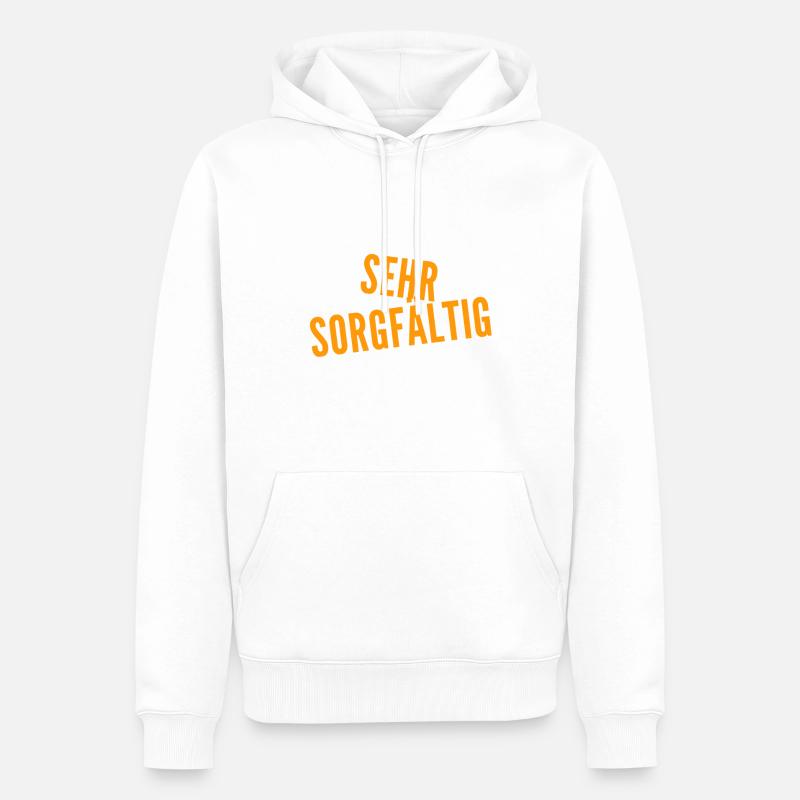ich liebe Sorgfalt - Männer Premium Bio Hoodie - Weiß