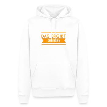das macht einfach keinen Sinn - Männer Premium Bio Hoodie - Weiß - Vorne - Nico (187cm)