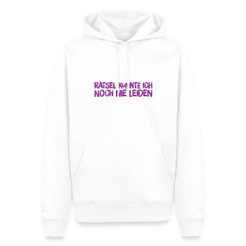 keinen Bock auf Rätsel - Männer Premium Bio Hoodie - Weiß - Vorne - Nico (187cm)