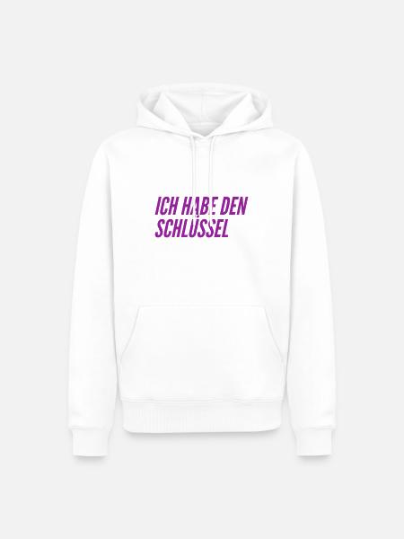 ich habe den Schlüssel - Männer Premium Bio Hoodie - Weiß