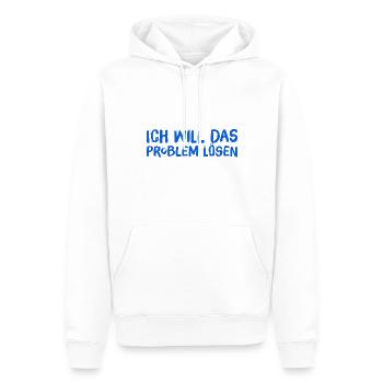 ich will das Problem lösen - Männer Premium Bio Hoodie - Weiß - Vorne - Nico (187cm)