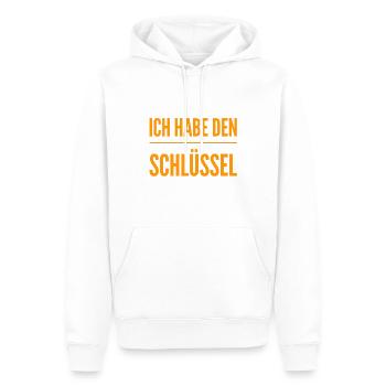 Schlüsselkind - Männer Premium Bio Hoodie - Weiß - Vorne - Nico (187cm)