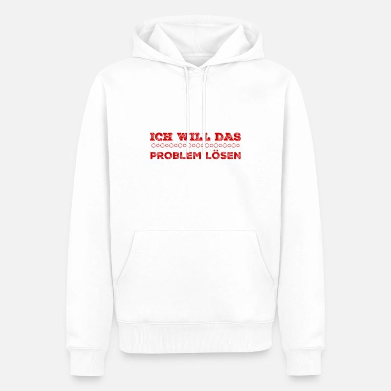 das Problem kann kommen - Männer Premium Bio Hoodie - Weiß