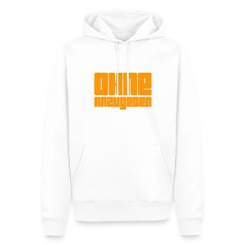 ich gebe nicht an - Männer Premium Bio Hoodie - Weiß - Vorne - Nico (187cm)