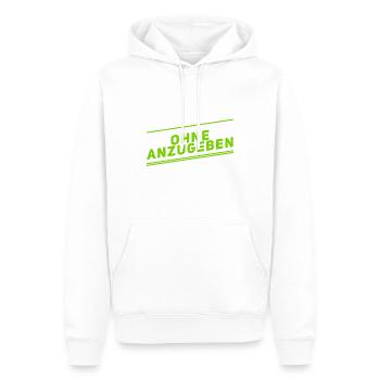 ich mag keine Angeber - Männer Premium Bio Hoodie - Weiß - Vorne - Nico (187cm)