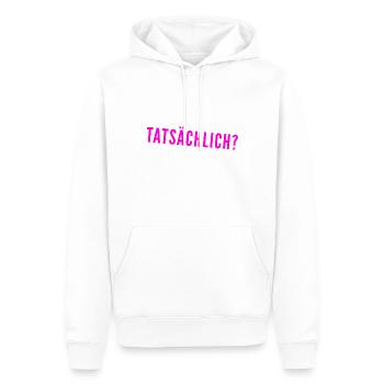 bist du dir sicher? - Männer Premium Bio Hoodie - Weiß - Vorne - Nico (187cm)