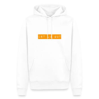 ist ja schon gut - Männer Premium Bio Hoodie - Weiß - Vorne - Nico (187cm)