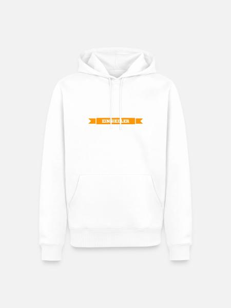 ich lebe allein - Männer Premium Bio Hoodie - Weiß