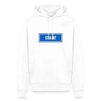 bleib entspannt - Männer Premium Bio Hoodie - Weiß - Vorne - Nico (187cm)