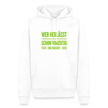Hochzeiten sind toll - Männer Premium Bio Hoodie - Weiß - Vorne - Nico (187cm)