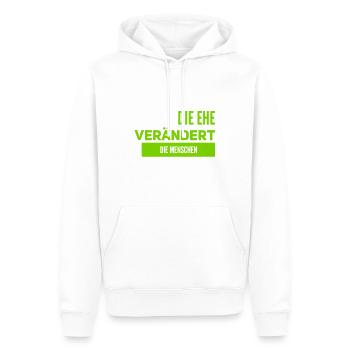 Veränderung durch Ehe - Männer Premium Bio Hoodie - Weiß - Vorne - Nico (187cm)