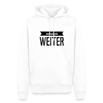 hören sie nicht auf - Männer Premium Bio Hoodie - Weiß - Vorne - Nico (187cm)