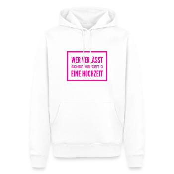 verlasse nie ein Hochzeit - Männer Premium Bio Hoodie - Weiß - Vorne - Nico (187cm)