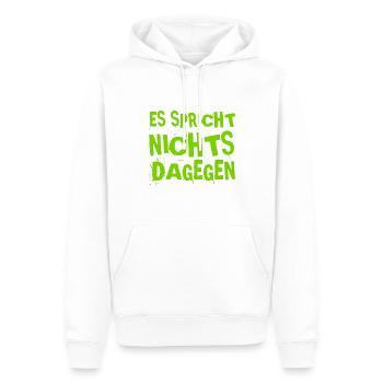 es spricht alles dafür - Männer Premium Bio Hoodie - Weiß - Vorne - Nico (187cm)
