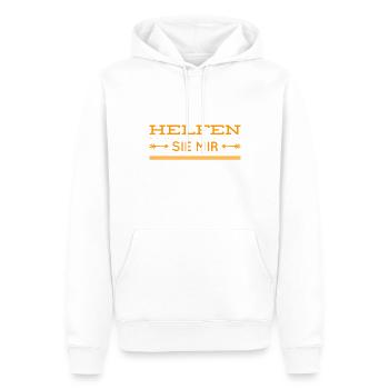 Hilfe geht immer - Männer Premium Bio Hoodie - Weiß - Vorne - Nico (187cm)