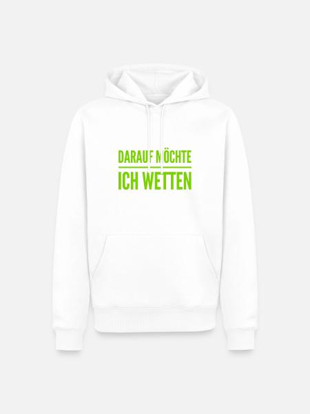 wetten wir? - Männer Premium Bio Hoodie - Weiß