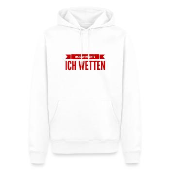 da bin ich mir sicher - Männer Premium Bio Hoodie - Weiß - Vorne - Nico (187cm)