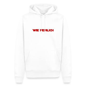 das ist peinlich - Männer Premium Bio Hoodie - Weiß - Vorne - Nico (187cm)