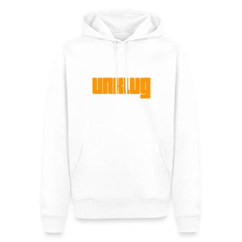 dumm - Männer Premium Bio Hoodie - Weiß - Vorne - Nico (187cm)