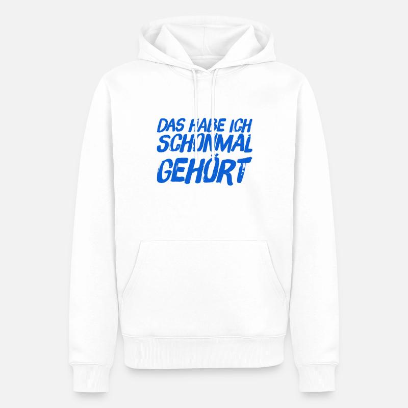 das kenn ich bereits - Männer Premium Bio Hoodie - Weiß