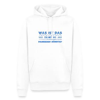 bleib optimistisch - Männer Premium Bio Hoodie - Weiß - Vorne - Nico (187cm)