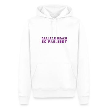 das war nicht mein Plan - Männer Premium Bio Hoodie - Weiß - Vorne - Nico (187cm)