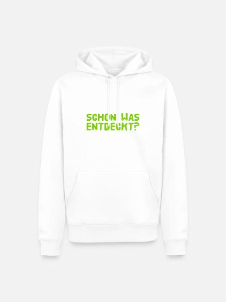 Bist du ein Entdecker? - Männer Premium Bio Hoodie - Weiß