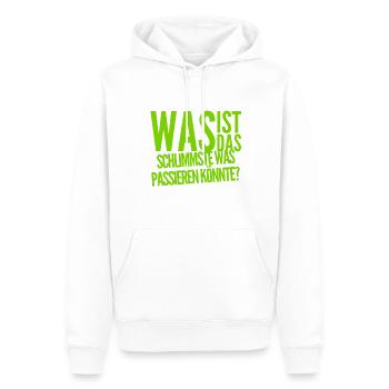 es wird gut werden - Männer Premium Bio Hoodie - Weiß - Vorne - Nico (187cm)