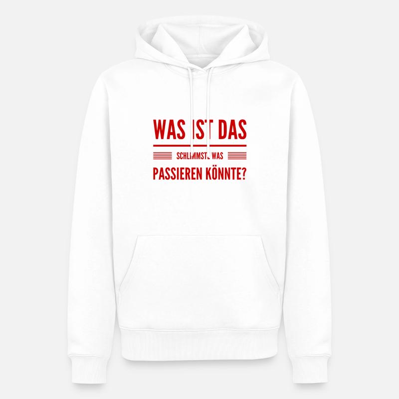 das wird schon werden - Männer Premium Bio Hoodie - Weiß
