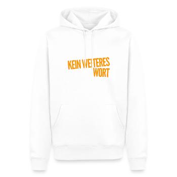 ich fordere Schweigen - Männer Premium Bio Hoodie - Weiß - Vorne - Nico (187cm)