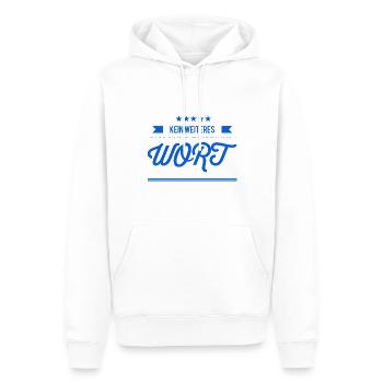 halt den Mund - Männer Premium Bio Hoodie - Weiß - Vorne - Nico (187cm)