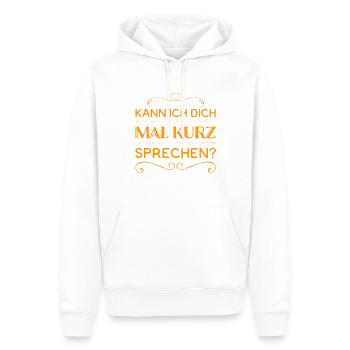 ich möchte mit dir reden - Männer Premium Bio Hoodie - Weiß - Vorne - Nico (187cm)
