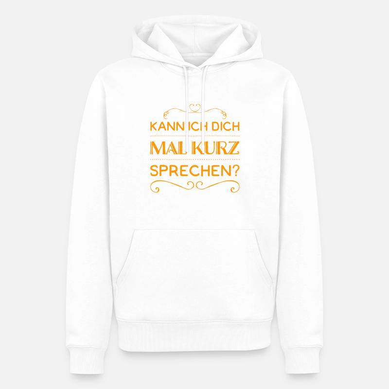 ich möchte mit dir reden - Männer Premium Bio Hoodie - Weiß