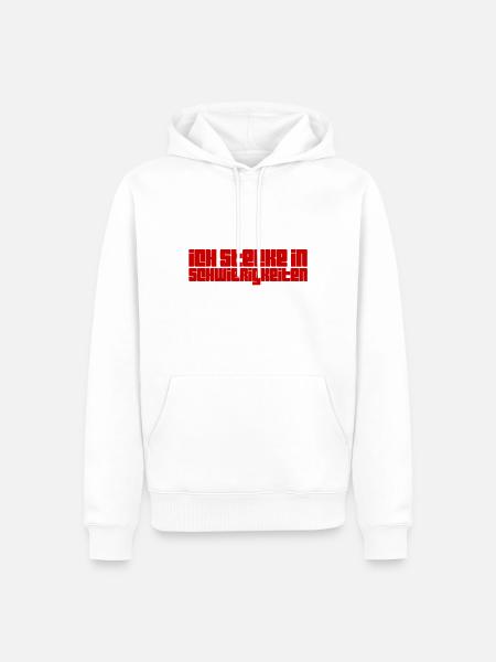 das ist schwierig - Männer Premium Bio Hoodie - Weiß