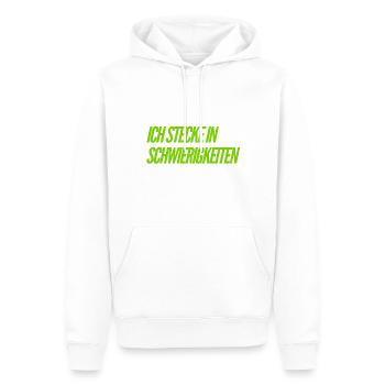 Probleme - Männer Premium Bio Hoodie - Weiß - Vorne - Nico (187cm)